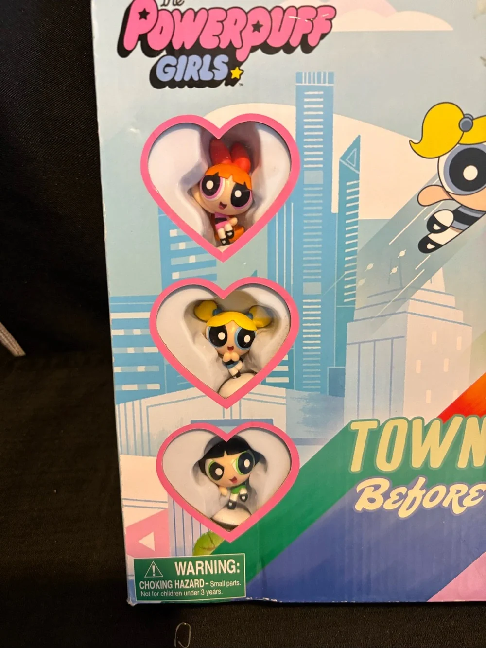 POWERPUFF GIRLS Saving Townsville Before Bedtime Board Game  w/ Mini Figs 2016